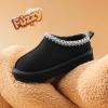 image:imageDREAM PAIRS Girls Boys Slippers Kids House Fuzzy Platform Indoor Outdoor Kids Slip on Slipper for Little Kid Big KidBlack