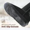 image:imageDREAM PAIRS Girls Boys Winter Boots Faux Fur Lined Mid Calf Kids Snow Tall Shoes FuzzyChic Kids Buckle for Little KidBig KidBlack