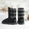 image:imageDREAM PAIRS Girls Boys Winter Boots Faux Fur Lined Mid Calf Kids Snow Tall Shoes FuzzyChic Kids Buckle for Little KidBig KidBlack