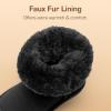 image:imageDREAM PAIRS Girls Boys Winter Boots Faux Fur Lined Mid Calf Kids Snow Tall Shoes FuzzyChic Kids Buckle for Little KidBig KidBlackGrey