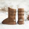image:imageDREAM PAIRS Girls Boys Winter Boots Faux Fur Lined Mid Calf Kids Snow Tall Shoes FuzzyChic Kids Buckle for Little KidBig KidChesnut