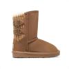 image:imageDREAM PAIRS Girls Boys Winter Boots Faux Fur Lined Mid Calf Kids Snow Tall Shoes FuzzyChic Kids Buckle for Little KidBig KidChesnut