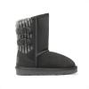 image:imageDREAM PAIRS Girls Boys Winter Boots Faux Fur Lined Mid Calf Kids Snow Tall Shoes FuzzyChic Kids Buckle for Little KidBig KidGrey