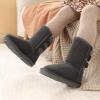 image:imageDREAM PAIRS Girls Boys Winter Boots Faux Fur Lined Mid Calf Kids Snow Tall Shoes FuzzyChic Kids Buckle for Little KidBig KidGrey