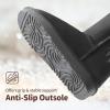 image:imageDREAM PAIRS Girls Boys Winter Boots Faux Fur Lined Mid Calf Kids Snow Tall Shoes FuzzyChic Kids Buckle for Little KidBig KidGrey