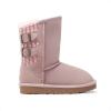 image:imageDREAM PAIRS Girls Boys Winter Boots Faux Fur Lined Mid Calf Kids Snow Tall Shoes FuzzyChic Kids Buckle for Little KidBig KidPink