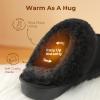 image:imageDREAM PAIRS Kids Slippers Girls Boys House Fuzzy Indoor Outdoor Warm Slip on Slipper for Little Kid Big KidBlack