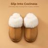 image:imageDREAM PAIRS Kids Slippers Girls Boys House Fuzzy Indoor Outdoor Warm Slip on Slipper for Little Kid Big KidCamel