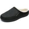 image:imageDREAM PAIRS Mens Cozy Memory Foam Slippers with Fuzzy Woollike Lining Slipon Washable Indoor Outdoor House ShoesBlack