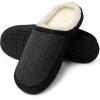 image:imageDREAM PAIRS Mens Cozy Memory Foam Slippers with Fuzzy Woollike Lining Slipon Washable Indoor Outdoor House ShoesBlack