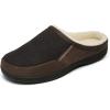 image:imageDREAM PAIRS Mens Cozy Memory Foam Slippers with Fuzzy Woollike Lining Slipon Washable Indoor Outdoor House ShoesBrown