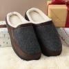 image:imageDREAM PAIRS Mens Cozy Memory Foam Slippers with Fuzzy Woollike Lining Slipon Washable Indoor Outdoor House ShoesBrownGrey