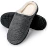 image:imageDREAM PAIRS Mens Cozy Memory Foam Slippers with Fuzzy Woollike Lining Slipon Washable Indoor Outdoor House ShoesLight Grey
