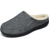 image:imageDREAM PAIRS Mens Cozy Memory Foam Slippers with Fuzzy Woollike Lining Slipon Washable Indoor Outdoor House ShoesLight Grey