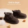 image:imageDREAM PAIRS Toddler Boots Boys Kids Girls Winter Warm Faux Fur Walking Ankle Boots FuzzyGo Kids Cozy Tap ShoesBrown
