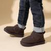 image:imageDREAM PAIRS Toddler Boots Boys Kids Girls Winter Warm Faux Fur Walking Ankle Boots FuzzyGo Kids Cozy Tap ShoesBrown