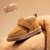 image:imageDREAM PAIRS Toddler Boots Boys Kids Girls Winter Warm Faux Fur Walking Ankle Boots FuzzyGo Kids Cozy Tap ShoesChestnut