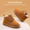 image:imageDREAM PAIRS Toddler Boots Kids Boys Girls Winter Zipper Warm Faux Fur FuzzyGo Kids Cozy Walking Ankle BootsChestnut