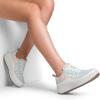 image:imageDREAM PAIRS Women Chunky City Tweed Comfortable Casual Platform Fashion SneakerBlueRainbowknit