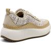 image:imageDREAM PAIRS Women Chunky City Tweed Comfortable Casual Platform Fashion SneakerKhakiknit