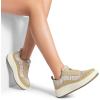 image:imageDREAM PAIRS Women Chunky City Tweed Comfortable Casual Platform Fashion SneakerKhakiknit
