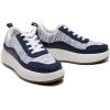 image:imageDREAM PAIRS Women Chunky City Tweed Comfortable Casual Platform Fashion SneakerNavy