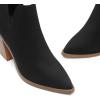 image:imageDREAM PAIRS Womens Ankle Boots Chunky Heel Pointed Toe Short Booties ShoesBlacknubuck