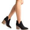 image:imageDREAM PAIRS Womens Ankle Boots Chunky Heel Pointed Toe Short Booties ShoesBlacknubuck