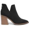 image:imageDREAM PAIRS Womens Ankle Boots Chunky Heel Pointed Toe Short Booties ShoesBlacknubuck