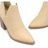 image:imageDREAM PAIRS Womens Ankle Boots Chunky Heel Pointed Toe Short Booties ShoesNudesuede