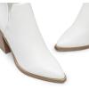 image:imageDREAM PAIRS Womens Ankle Boots Chunky Heel Pointed Toe Short Booties ShoesWhitepu