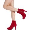 image:imageDREAM PAIRS Womens Ankle Boots High Stiletto Heel Booties Fashion Zipper Short BootsClassic Red
