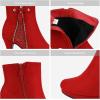 image:imageDREAM PAIRS Womens Ankle Boots High Stiletto Heel Booties Fashion Zipper Short BootsClassic Red