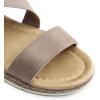 image:imageDREAM PAIRS Womens Ankle Strap Low Wedge SandalsTaupe