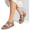 image:imageDREAM PAIRS Womens Ankle Strap Low Wedge SandalsTaupe