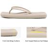 image:imageDREAM PAIRS Womens Arch Support Flip Flops Comfortable Soft Cushion Thong Sandals for Summer Beach Daily Casual WearCamel