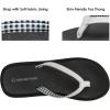 image:imageDREAM PAIRS Womens Arch Support Flip Flops Comfortable Soft Cushion Thong Sandals for Summer Beach Daily Casual WearWhiteBlack