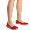 image:imageDREAM PAIRS Womens Ballet Flats Wide Toe Box Knit Flats for Women with Arch Support Comfortable Slip On Dressy Travel Work Business Office Shoes for WomenRed