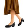 image:imageDREAM PAIRS Womens Chunky Comfortable Closed Toe Low Block Heels Work Round Toe Dress Wedding Adjustable Slip On Pumps ShoesBlack