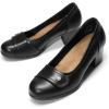image:imageDREAM PAIRS Womens Chunky Comfortable Closed Toe Low Block Heels Work Round Toe Dress Wedding Adjustable Slip On Pumps ShoesBlack