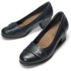 image:imageDREAM PAIRS Womens Chunky Comfortable Closed Toe Low Block Heels Work Round Toe Dress Wedding Adjustable Slip On Pumps ShoesNavy