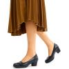 image:imageDREAM PAIRS Womens Chunky Comfortable Closed Toe Low Block Heels Work Round Toe Dress Wedding Adjustable Slip On Pumps ShoesNavy