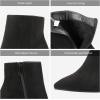image:imageDREAM PAIRS Womens Chunky Heel Ankle Booties Pointed Toe Short BootsBlack
