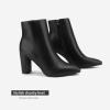 image:imageDREAM PAIRS Womens Chunky Heel Ankle Booties Pointed Toe Short BootsBlackPu