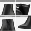 image:imageDREAM PAIRS Womens Chunky Heel Ankle Booties Pointed Toe Short BootsBlackPu