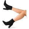 image:imageDREAM PAIRS Womens Chunky Heel Ankle Booties Pointed Toe Short BootsBlackrhinestone