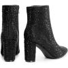 image:imageDREAM PAIRS Womens Chunky Heel Ankle Booties Pointed Toe Short BootsBlackrhinestone