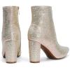 image:imageDREAM PAIRS Womens Chunky Heel Ankle Booties Pointed Toe Short BootsGold