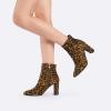image:imageDREAM PAIRS Womens Chunky Heel Ankle Booties Pointed Toe Short BootsLeopard