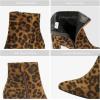 image:imageDREAM PAIRS Womens Chunky Heel Ankle Booties Pointed Toe Short BootsLeopard
